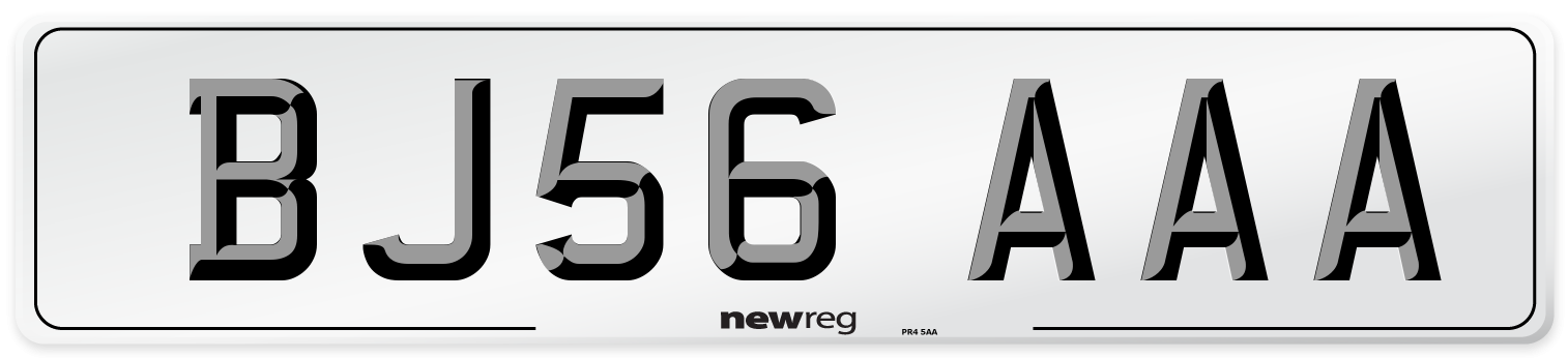 BJ56 AAA Number Plate from New Reg